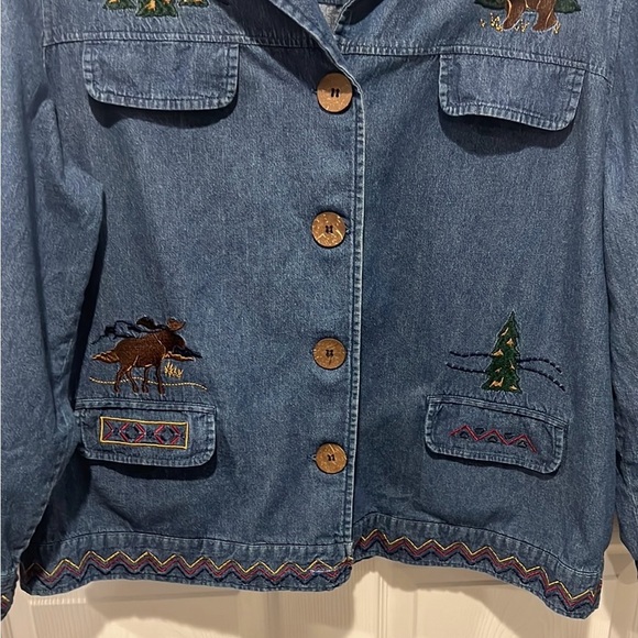 Breckenridge women’s denim embroidered jacket size 2X - Picture 4 of 7